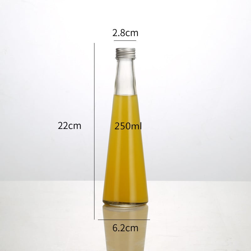 Bočica za napitke kava-limun, prozirna staklena boca za alkohol i vino, prazna boca, vrhunski kreativni dizajn, visoko kvalitetno bijelo staklo, 250 ml / 330 ml
