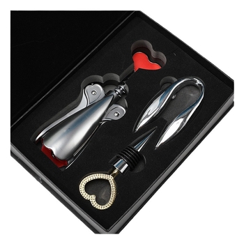 Set de 3 piese deschizătoare pentru sticle, din oțel inoxidabil, cu tip ac – deschizător pentru vin, sticle și conserve