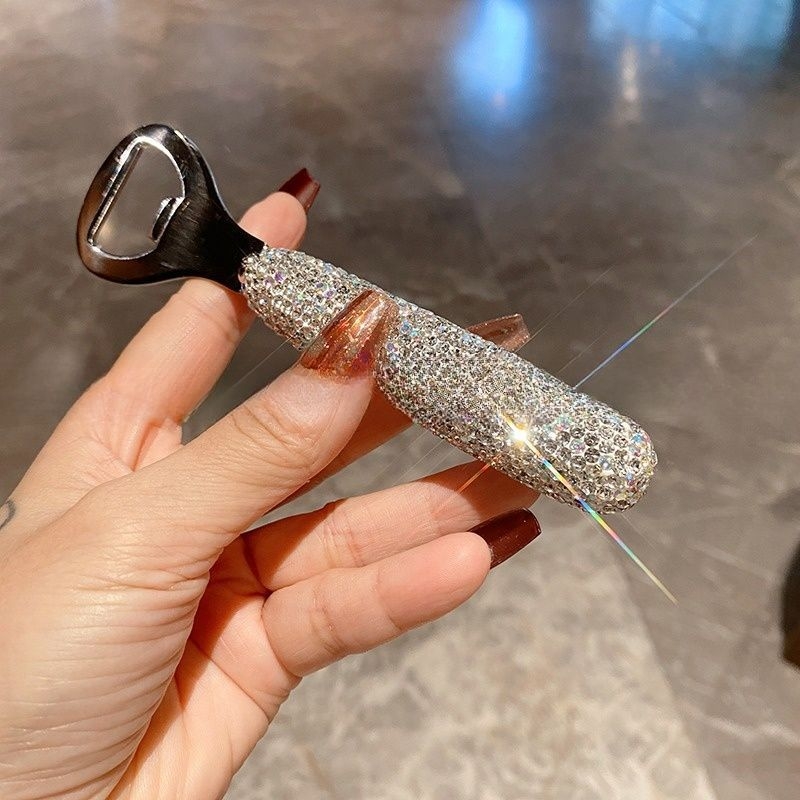 Deschizător de sticle bere cu diamante, oțel inoxidabil, lux creativ, stil Nordic