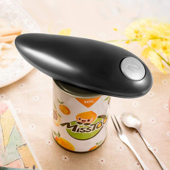 Deschizător electric de conserve și deschizător de sticle din plastic, design în formă de N