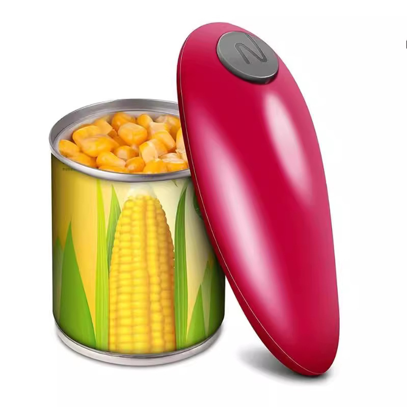 Deschizător electric de conserve și deschizător de sticle din plastic, design în formă de N