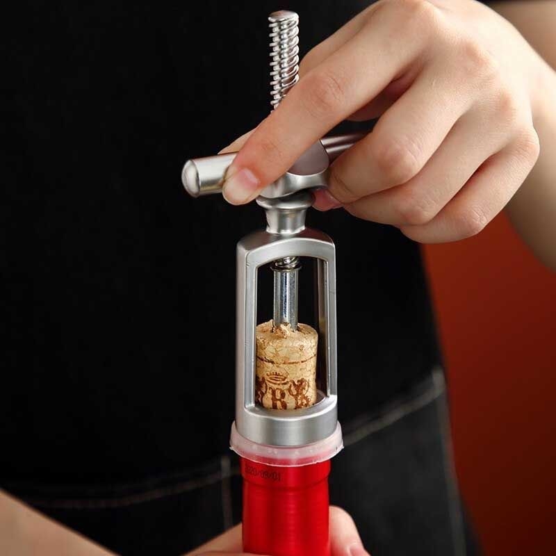 CRAZY KITCHEN Deschizător de vin multifuncțional, din aliaj de zinc, design creativ, 15×6.6×3.5 cm
