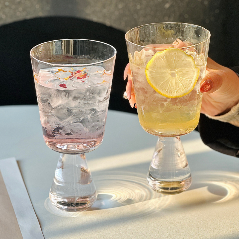 Pahar în stil japonez, vintage, cu picior scurt, pentru cocktailuri și vin, 101–200 ml