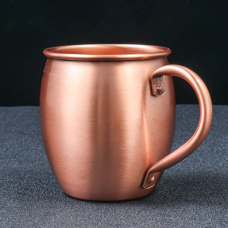 Cană din cupru pur 100% Moscow Mule, formă cilindrică pentru cocktail