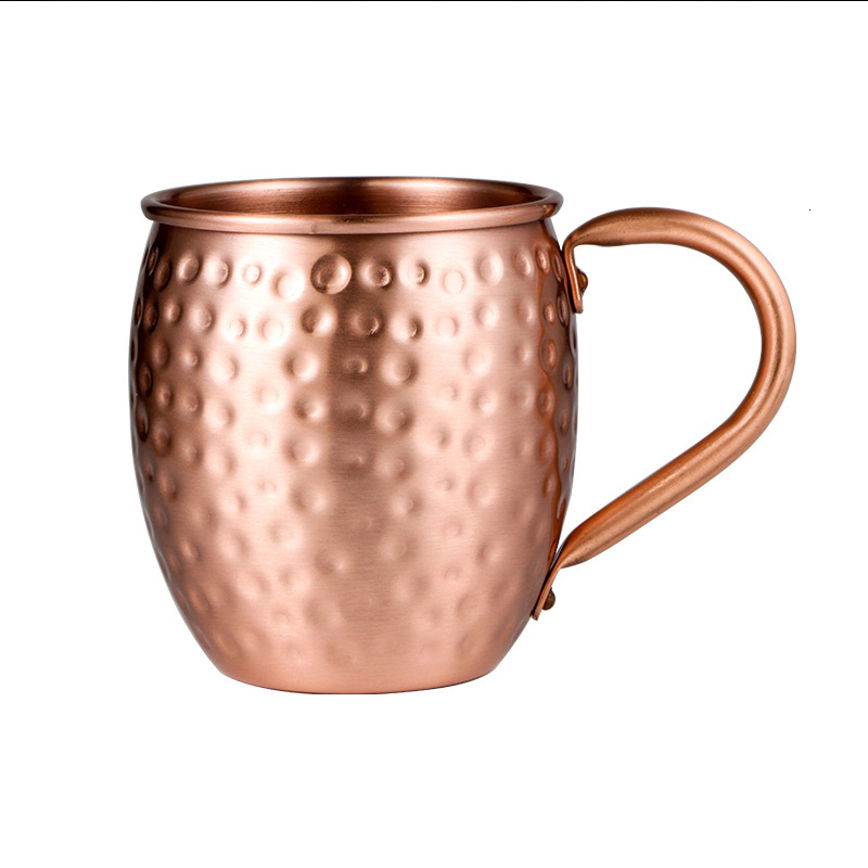 Cană din cupru pur 100% Moscow Mule, formă cilindrică pentru cocktail