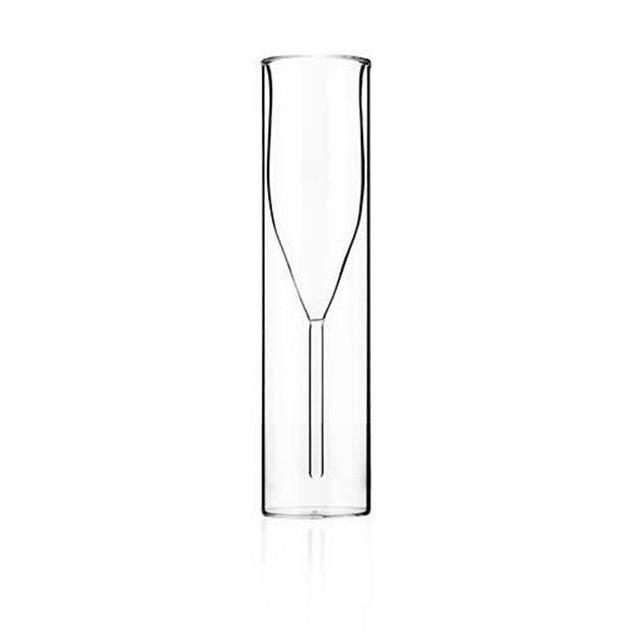 Pahar de șampanie din borosilicat, dublu pereți, clar, cu bule, pentru nunți și cocktailuri, 101–200 ml