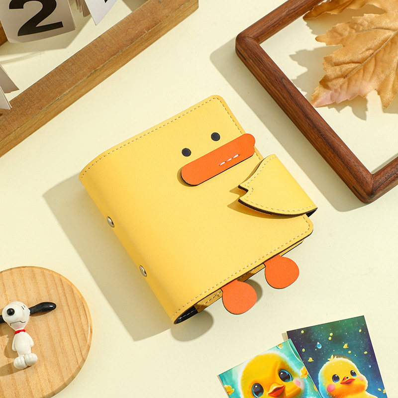 Rățușcă galbenă drăguță: album de carduri și cărți poștale, sloturi pentru carduri de 3 inch, pagini cu o singură celulă, album pentru poze Polaroid