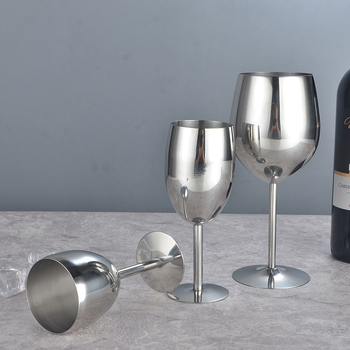 Pahar de vin roșu din oțel inoxidabil 304, pahar metalic cu capacitate mare, rezistent la căderi, design modern și simplu