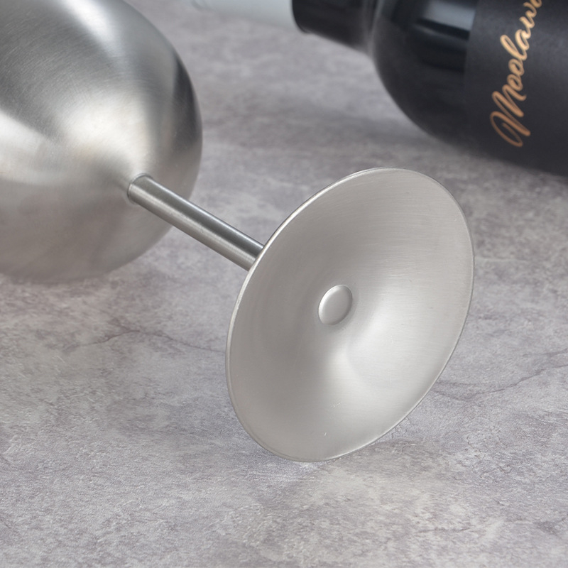 Pahar de vin roșu din oțel inoxidabil 304, pahar metalic cu capacitate mare, rezistent la căderi, design modern și simplu