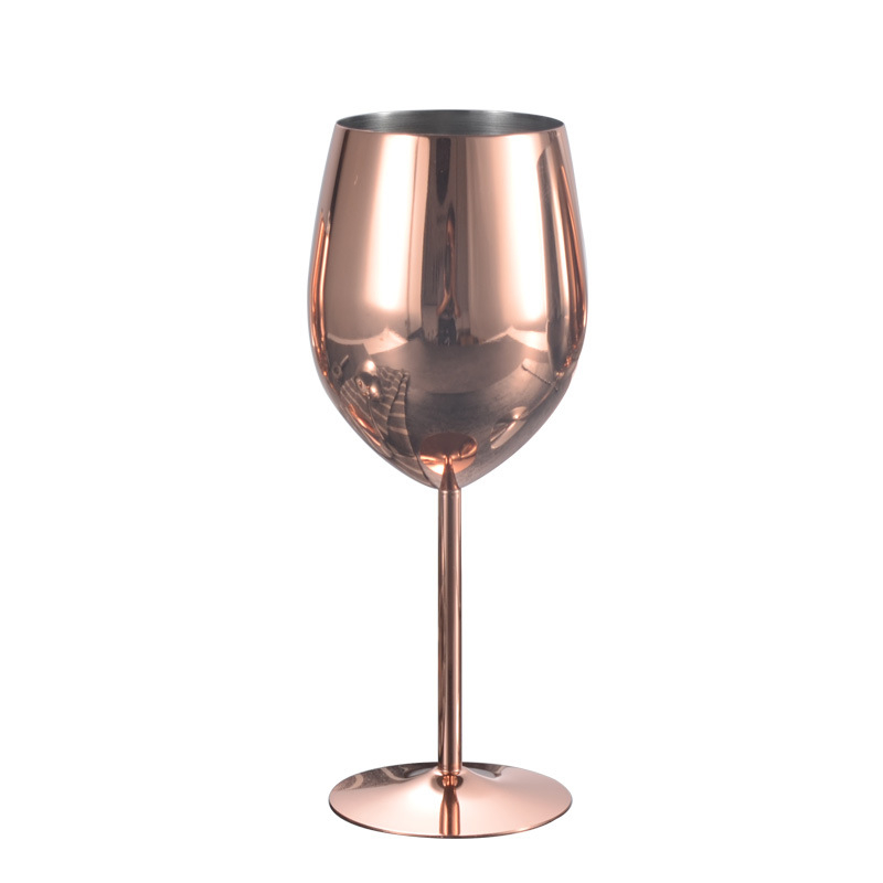 Pahar de vin roșu din oțel inoxidabil 304, pahar metalic cu capacitate mare, rezistent la căderi, design modern și simplu