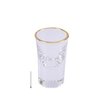 J07 Pahar mic de vin cu margine aurie, pentru băuturi spirtoase, Maotai