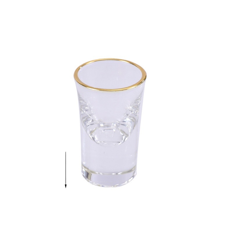 J07 Pahar mic de vin cu margine aurie, pentru băuturi spirtoase, Maotai