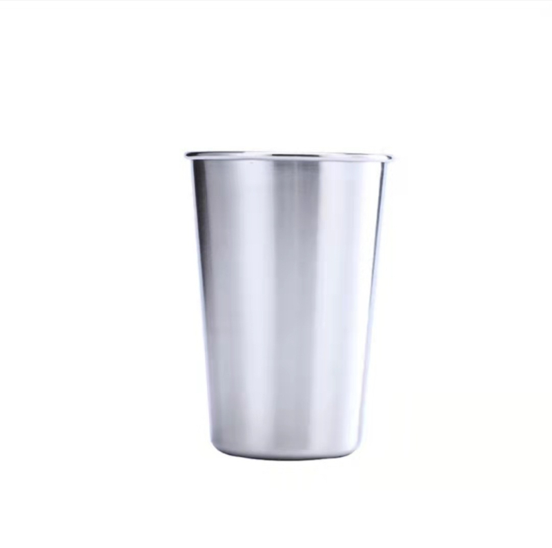 Cană de camping din oțel inoxidabil 304, margine rulată, pahar de bere pentru exterior, 401-500 ml