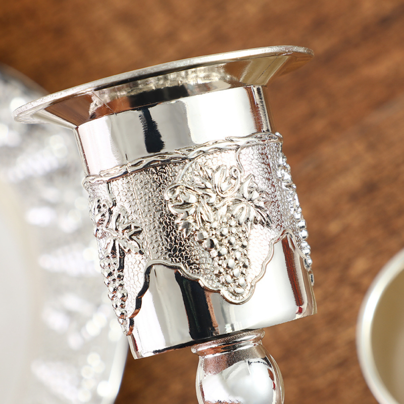 Stil european, retro, decor metal pentru casă – set de vin din patru piese cu ceainic și căni
