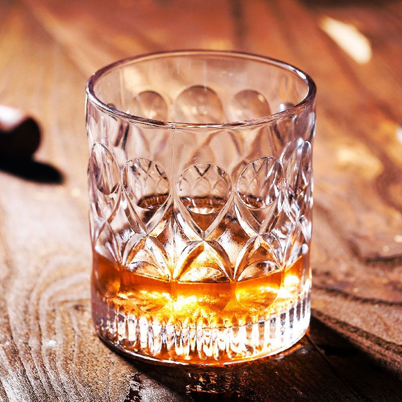 Set de pahare din sticlă cristal pentru whisky și vin, stil european, pentru uz casnic, capacitate 201-300 ml