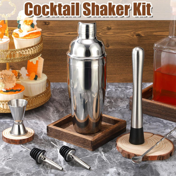 Set de 8 piese din oțel inoxidabil pentru bar, cu shaker