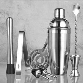 Set de 8 piese din oțel inoxidabil pentru bar, cu shaker