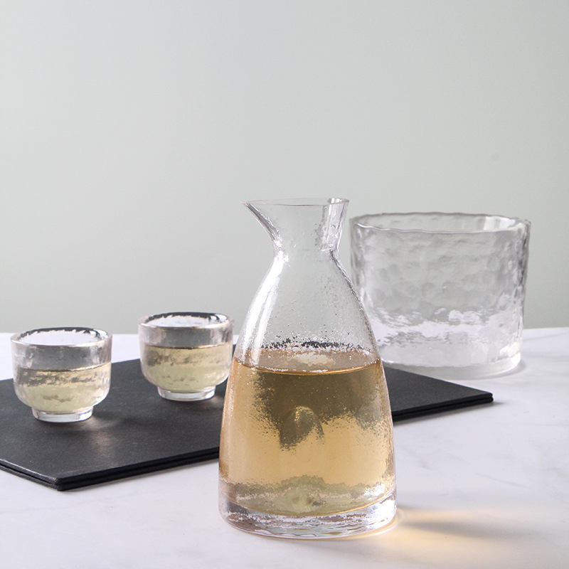 Set de pahare din cristal pentru lichior, în stil chinezesc nou, cu oală și borcan de încălzire