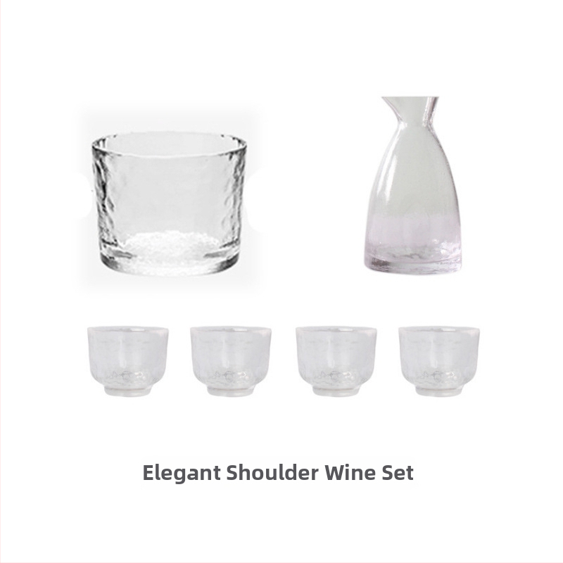 Set de pahare din cristal pentru lichior, în stil chinezesc nou, cu oală și borcan de încălzire
