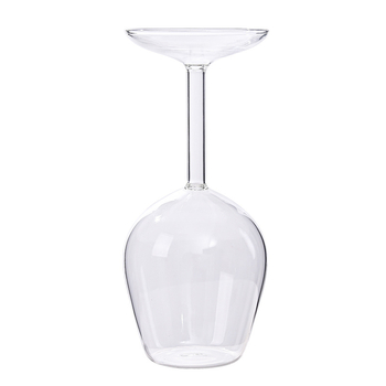 Pahar de vin roșu din sticlă borosilicată, design inversat, stil minimalist pentru casă