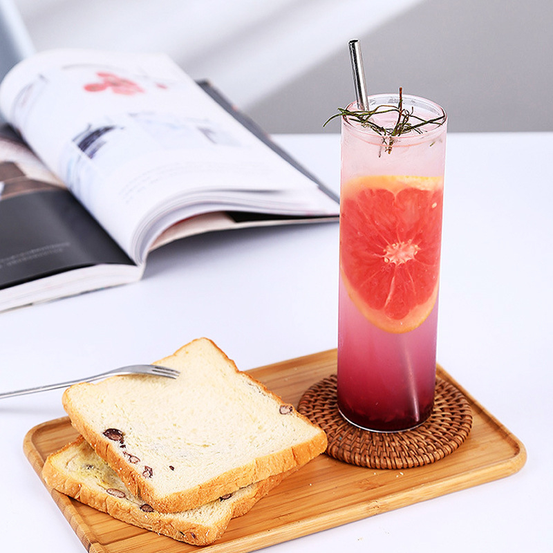 Pahar de cocktail în stil japonez, drept, sticlă transparentă, 301–400 ml, design modern minimalist