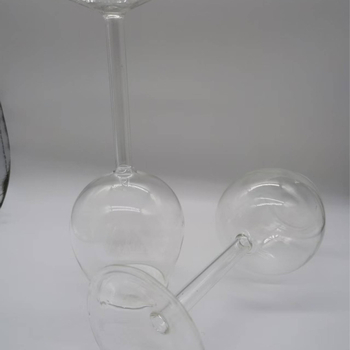 Pahar de vin din sticlă borosilicat de înaltă rezistență, formă inversă, design modern minimalist