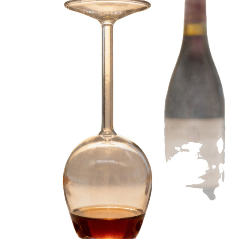 Pahar de vin din sticlă borosilicat de înaltă rezistență, formă inversă, design modern minimalist