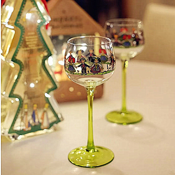Pahar mic din Alsacia, pahar înalt pentru vin, pahar creativ pentru șampanie și cocktail, pahar drăguț de Crăciun pentru femei