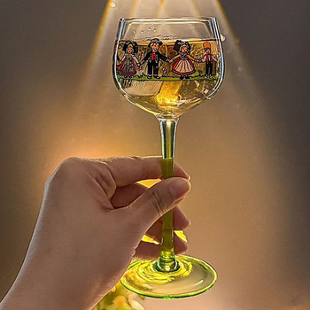 Pahar mic din Alsacia, pahar înalt pentru vin, pahar creativ pentru șampanie și cocktail, pahar drăguț de Crăciun pentru femei