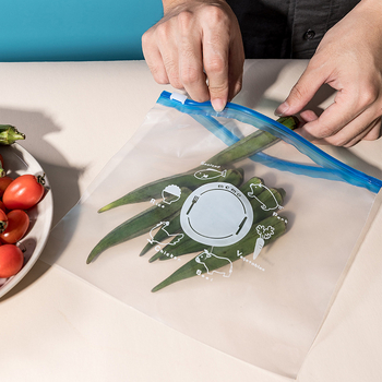 10 pungi frigider cu închidere automată, stil sertar, pentru fructe și legume, pungi din plastic pentru prospețime