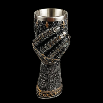 Goblet medieval european knight, pahar de vin cu mâner personalizabil, stil retro, 201–300 ml