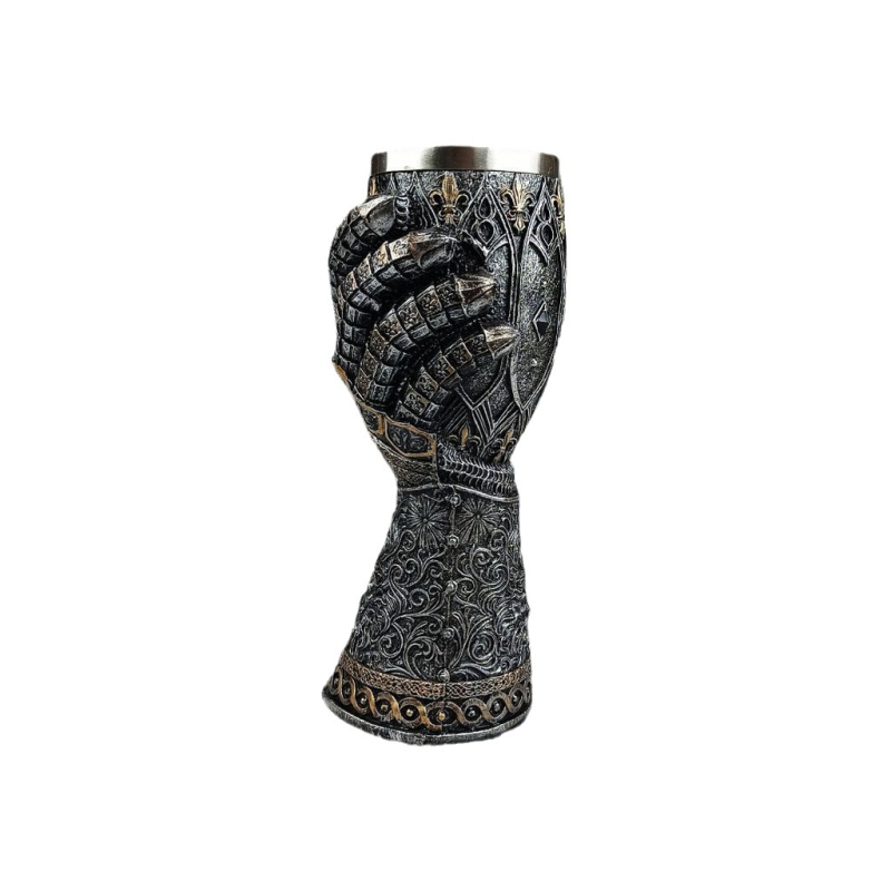 Goblet medieval european knight, pahar de vin cu mâner personalizabil, stil retro, 201–300 ml