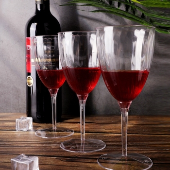 Pahar de șampanie din plastic transparent, unică folosință, 180 ml, set de 8