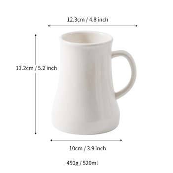 Ceașcă de bere ceramică personalizată cu logo, design minimalist, capacitate mare pentru uz casnic