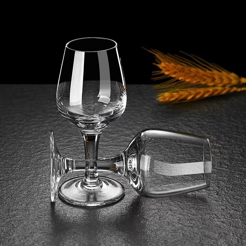 Pahar de degustare din sticlă, 50 ml, pentru vin și băuturi spirtoase, design minimalist cu scară de măsurare