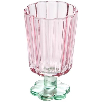 Pahar din sticlă colorat pentru băuturi, pahar scurt de cocktail pentru femei, pahar pentru înghețată, stil minimalist, stil Insta