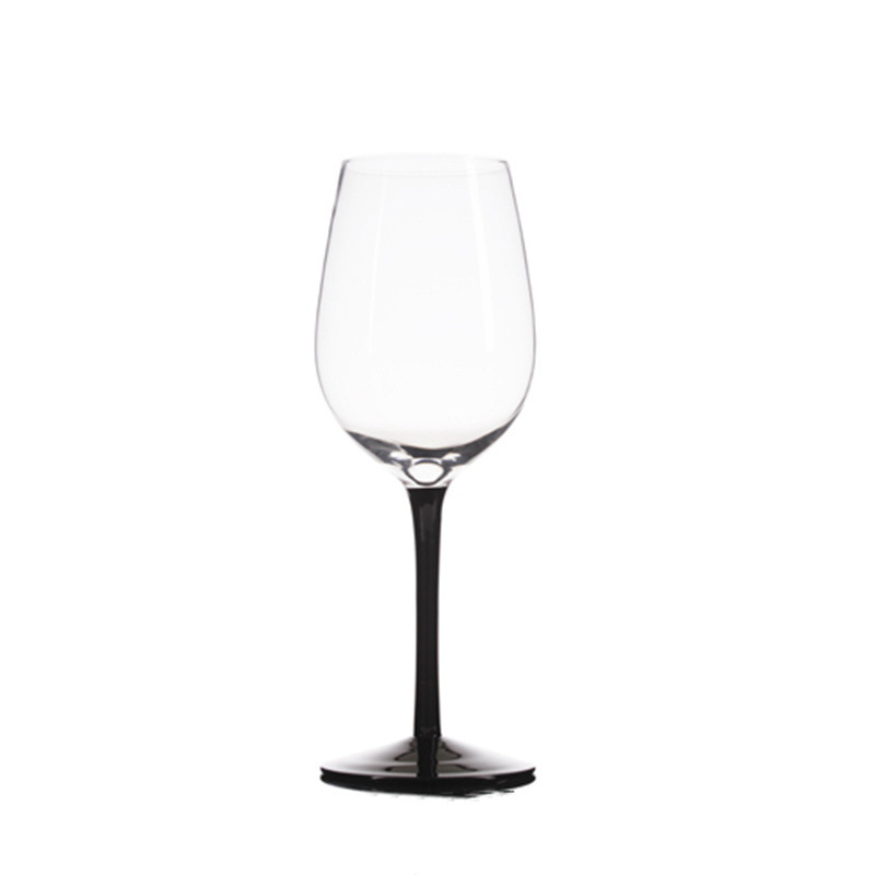 Pahar de vin înalt, negru ca lebăda, în stil Ins, pentru decorul casei