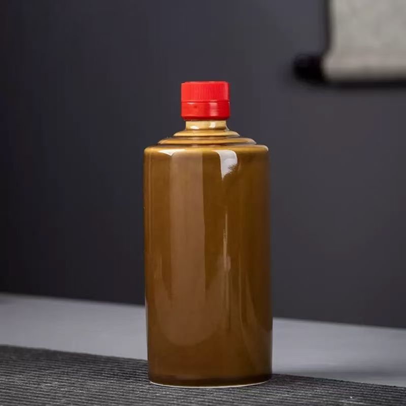 Sticlă de vin ceramică sigilată — ornament decorativ