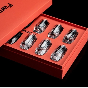 Cupe de lichior din cristal, stil chinezesc, lucrate manual, 50 ml, set elegant de lux, cadou pentru Festivalul Primăverii