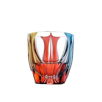 Bohemia cristal ceh colorate pahare de vin, design modern pictat manual, cadou de lux