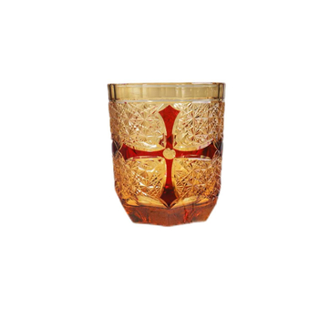 Pahar de whisky Edo Kiriko japonez, cristal de sticlă, lucrat manual, decor creativ pentru casă