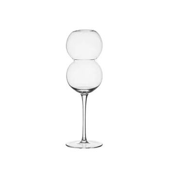 Pahar de cocktail din sticlă cu bule, design coreean inspirat, picior înalt, formă sferică, pentru șampanie sau suc