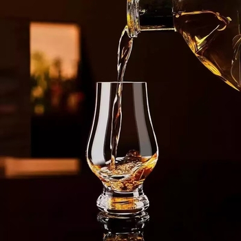 Pahar de whisky din cristal în formă de lalea — pahar de degustare pentru aromă, 101–200 ml, fără plumb, imprimare logo
