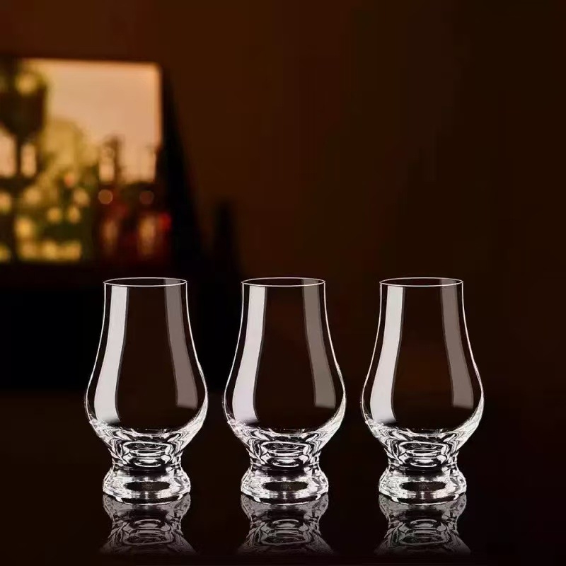 Pahar de whisky din cristal în formă de lalea — pahar de degustare pentru aromă, 101–200 ml, fără plumb, imprimare logo