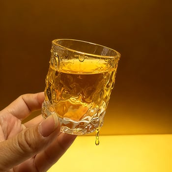 Pahar de saké, în stil japonez, cu textură ciocănită, pahar pentru vin/whisky, 101–200 ml