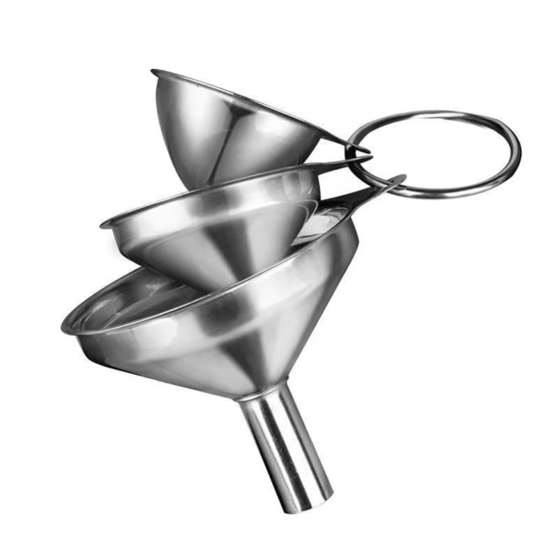 Set de mini pâlnii pentru uz casnic, pâlnii din oțel inoxidabil, diametru mic, pentru vin și băuturi spirtoase, dozator de ulei și lichide pentru bucătărie