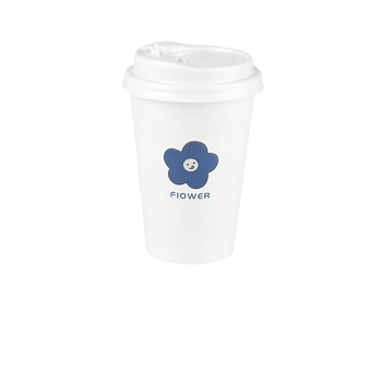 Cupe de hârtie de unică folosință pentru băuturi calde, set de 50 de bucăți cu capac, 350 ml