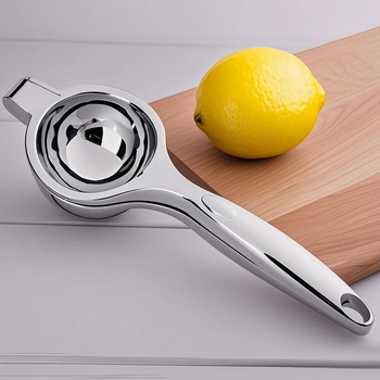 Extractor manual de suc din oțel inoxidabil, cu clemă din aliaj de zinc, storcător compact pentru bucătărie și bar