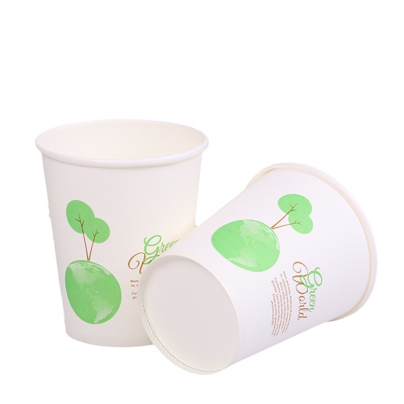 Little Earth pahar de unică folosință din hârtie îngroșată, pentru băuturi fierbinți și reci, pahar pentru ceai cu lapte, 201–300 ml