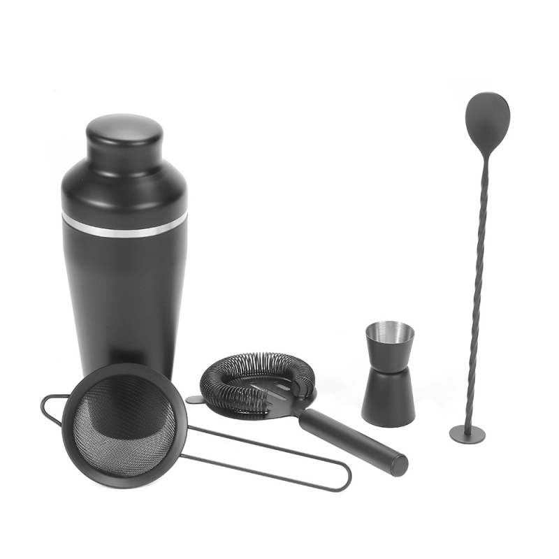 Set de cocktail din oțel inoxidabil, 600 ml, stil franțuzesc, cu shaker și accesorii